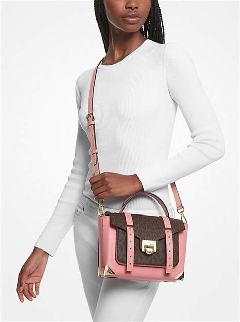 michael kors satchel crossbody|michael kors manhattan leather satchel.